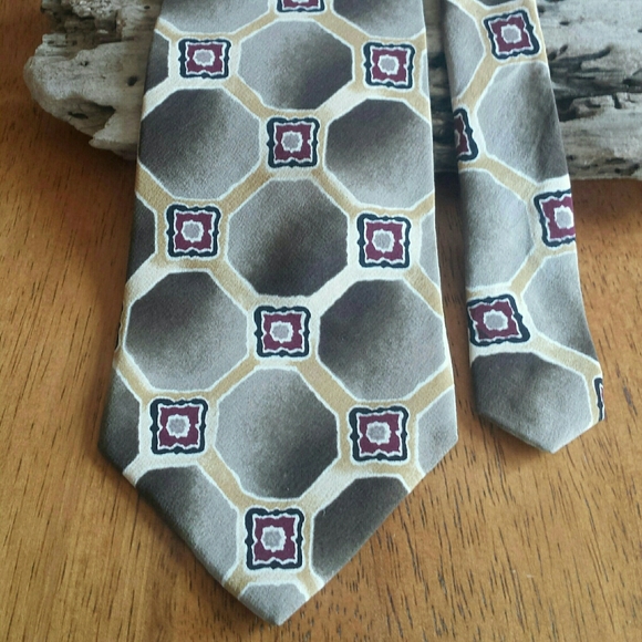 Cellini Linea Uomo Other - Cellini Linea Uomo Geometric Print 100% Silk Tie